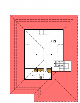 Image miroir | Plan de sol du premier étage - BUNGALOW 103